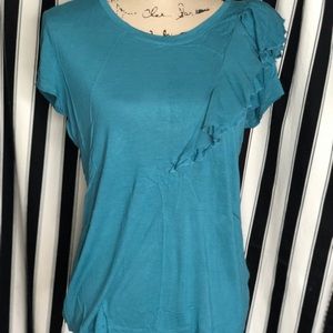 Teal New York & Company Large Blue Shirt